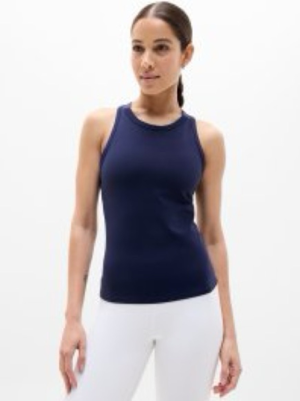 NWT Athleta Transcend Racerback Tank top, L, Navy blue